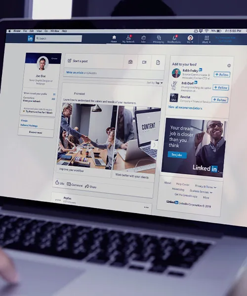 The three main types of LinkedIn ad